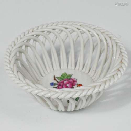 Herend Floral Reticulated Basket