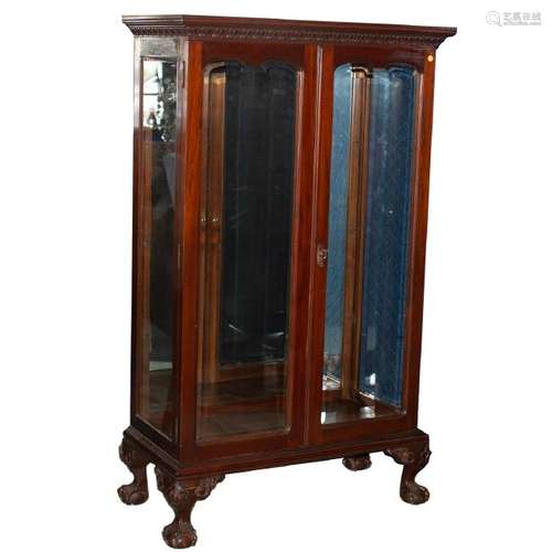 Antique Maple Wood Vitrine