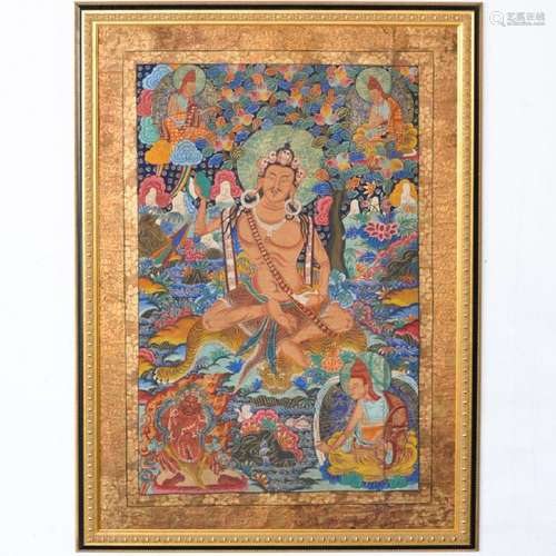 Framed Tibetan Thangka