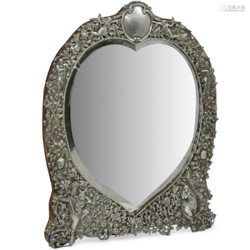 Large Sterling Silver Vanity Mirror