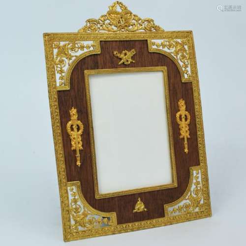 Gilt Brass and Wood Picture Frame