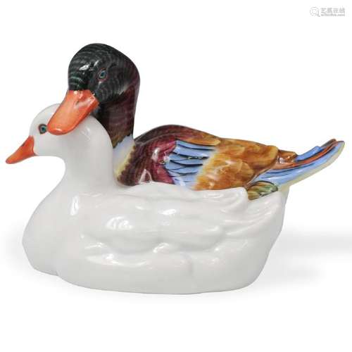 Herend Porcelain Double Duck Figurine