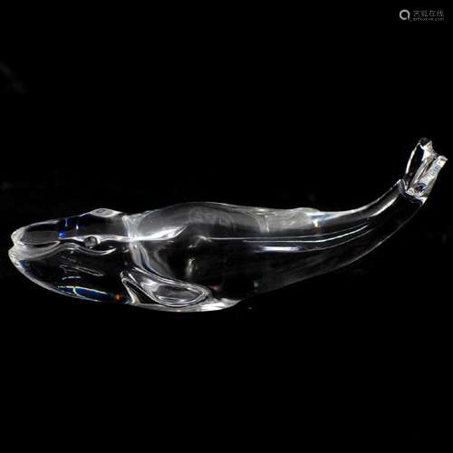 Baccarat Crystal Whale Figurine