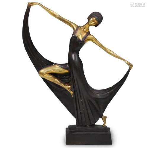 Art Deco Dancer Bronze Sculpture