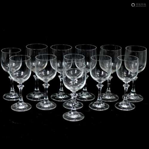 (12 Pc) Crystal Wine Glasses