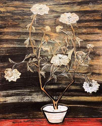 常玉（中国/法国，1895-1966） 白花盆景