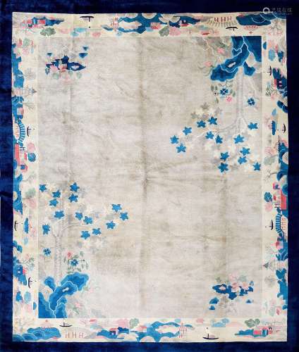 约1910年 北京 山水羊毛地毯