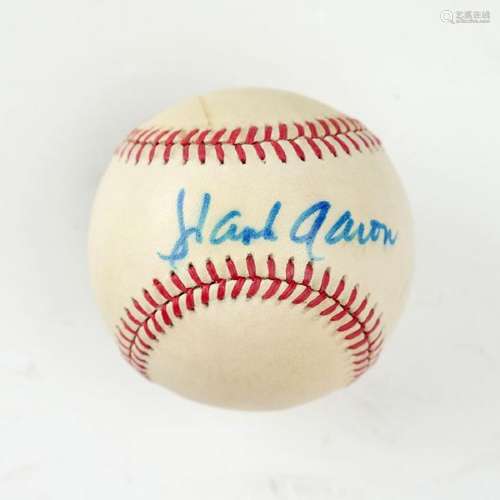 AUTHENTIC AUTOGRAPHED HANK AARON BASEBALL