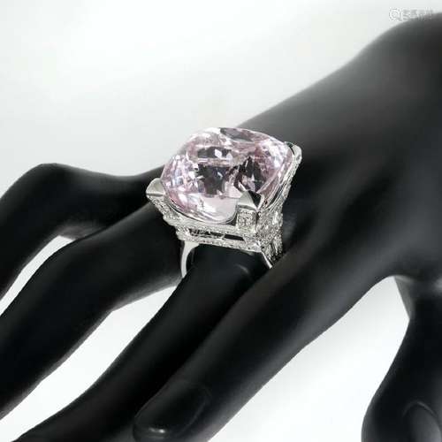 14K KUNZITE & DIAMOND 