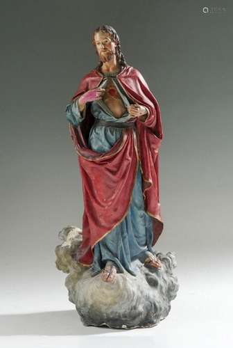 POLYCHROME TERRACOTTA FIGURE OF CHRIST