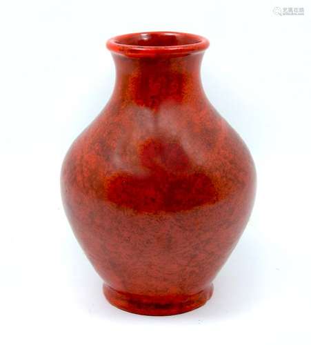 RED WELLER POTTERY VASE