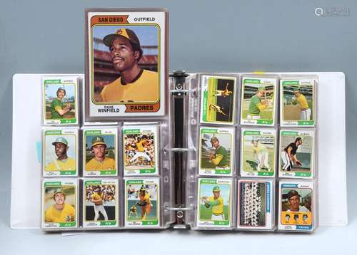 COMPLETE 1974 TOPPS ALBUM INCLUDING TRADED