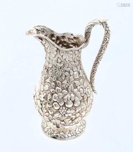 ANDREW E. WARNER COIN SILVER WATER PITCHER