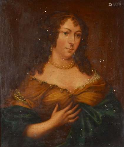 19TH C. PORTRAIT PAINTING OF A YOUNG WOMAN MIGNARD??