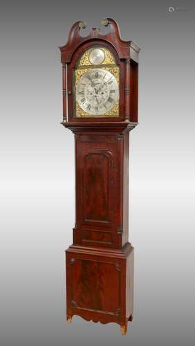 19TH CENTURY TEMPUS FUGIT TALL CASE CLOCK