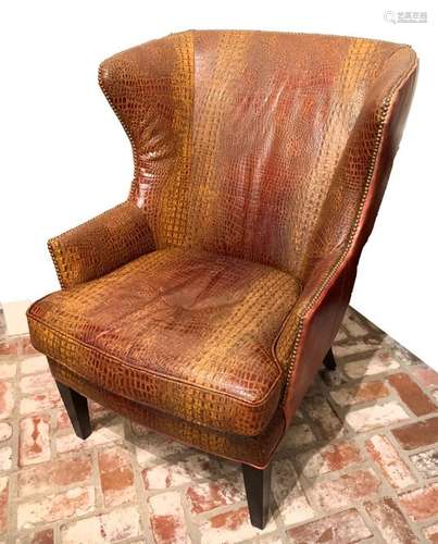 ALLIGATOR WING BACK CHAIR