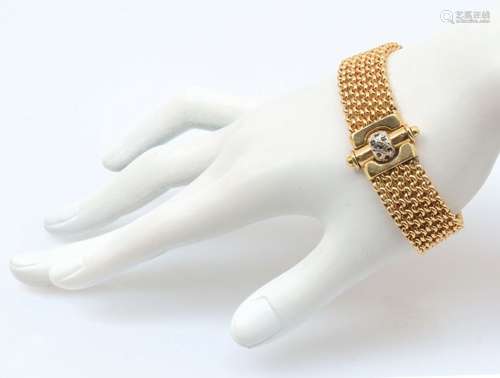 18K MESH BRACELET WITH SAPPHIRE SET CLASP