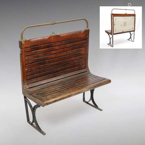 1920'S 2ND CLASS PARIS METROPOLITAN TROLLEY SEAT