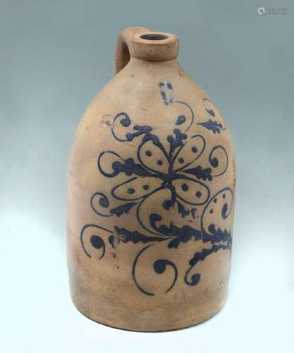 EARLY 1.5 GALLON SLIP GLAZE JUG