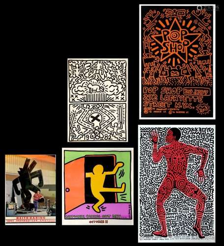 5 KEITH HARING PRINTS