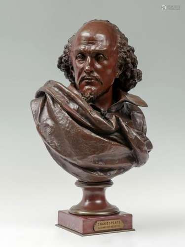 BRONZE SHAKESPEARE BY CARRIER-BELLEUSE