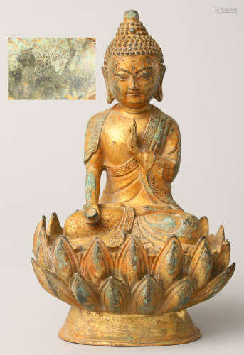 銅鎏金佛像