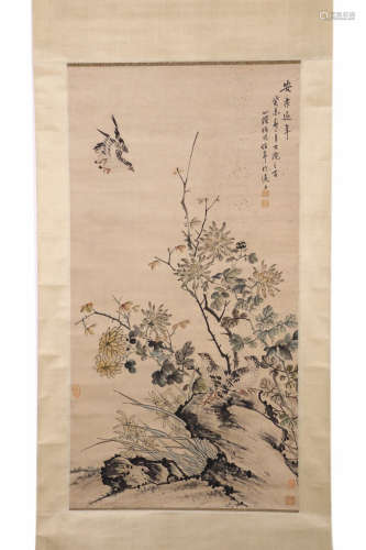 A SCENE OF LANDSCAPE PAINTING INK SCROLL