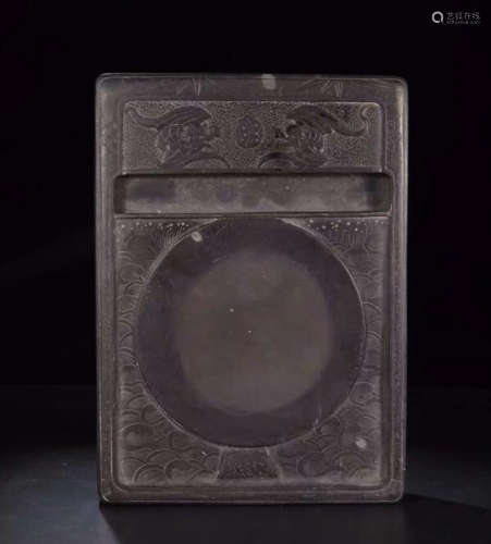 A STONE INK SLAB WITH CHINESE CHARACTER