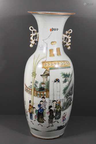 Vase chinois, 19ème siècle (H:58cm)