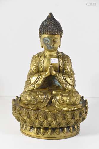 Bouddha en bronze  (Ht.30cm)