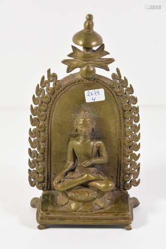 Bouddha en bronze (Ht 18cm)