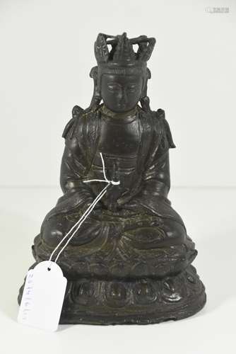 Bouddha en bronze (Ht 22cm)