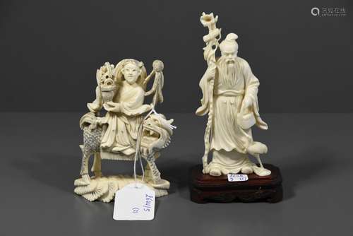 Deux sculptures asiatiques  (H18 et 14cm)