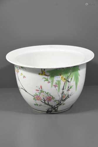 Cache-pot en porcelaine de Chine (Ht 15cm, Ø 25cm)