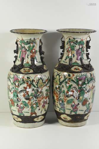 Paire de vases Nankin (Ht 45cm)