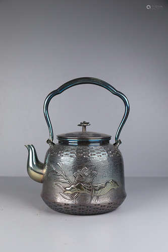 JAPANESE STERLING SILVER TEAPOT