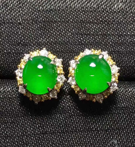 ICE GREEN JADEITE EARRINGS