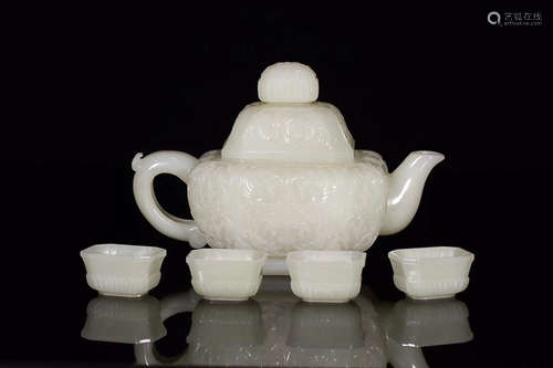 HETIAN JADE TEA SET