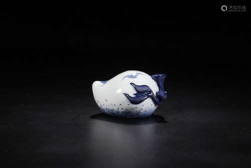 QIANLONG MARK BLUE&WHITE DRIP