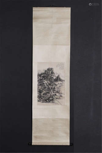 CHINESE SCROLL PAINRING OF MOUNTAIN VIEWS