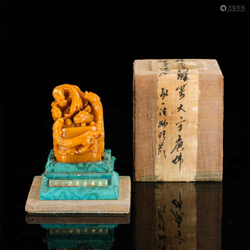 CHINESE TIANHUANG STONE DRAGON SEAL