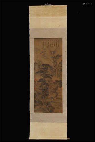 CHINESE SCROLL PAINRING OF MOUNTAIN VIEWS