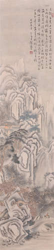 CHINESE SCROLL PAINTING OF MOUNTAIN VIEWS