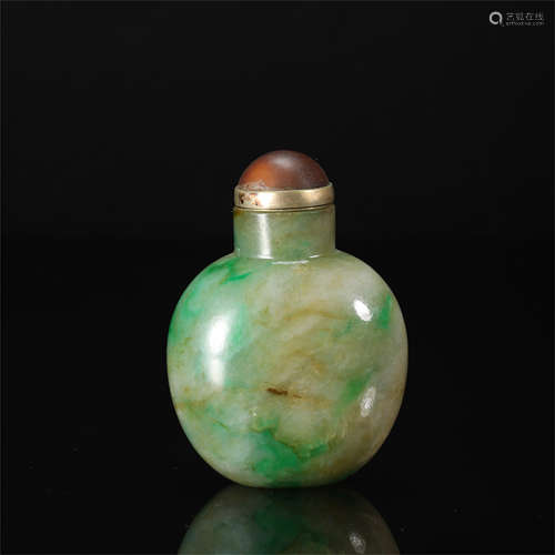 CHINESE JADEITE SNUFF BOTTLE