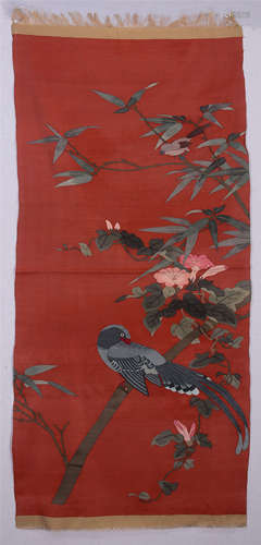 CHINESE EMBROIDERY KESI TAPESTRY OF BIRD AND FLOWER