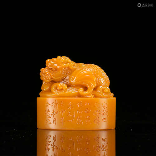 CHINESE TIANHUANG STONE BEAST SEAL