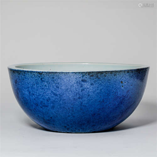 CHINESE PORCELAIN BLUE GLAZE BOWL