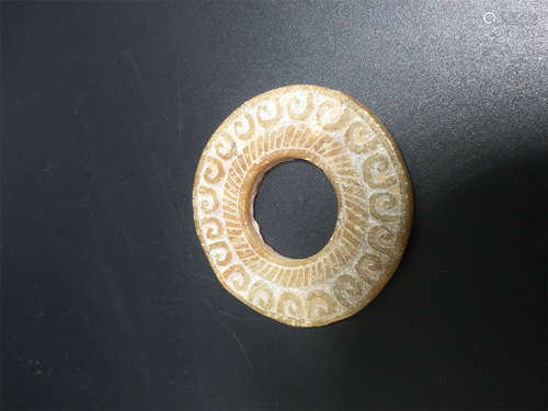 CHINESE NEPHRITE JADE BI DISK