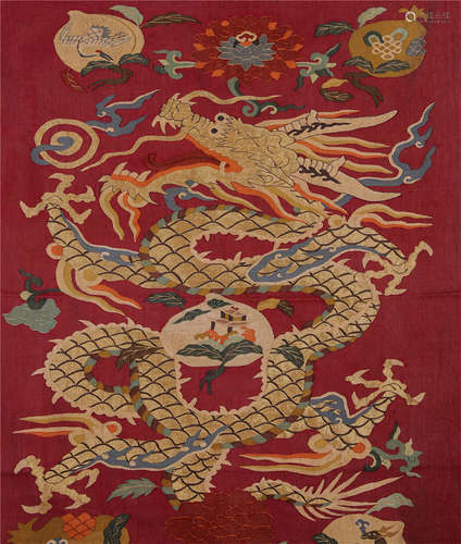 CHINESE EMBROIDERY KESI TAPESTRY OF DRAGON