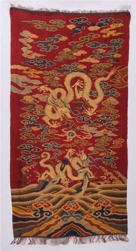 CHINESE EMBROIDERY KESI TAPESTRY OF DRAGON